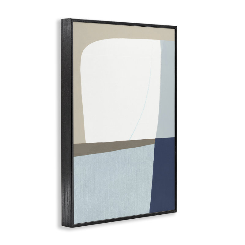 Giclée encadrée à flux géométrique naturel, design par Hannah Dawson, H 18 po x l 12 po, Giclée encadrée noir minuit