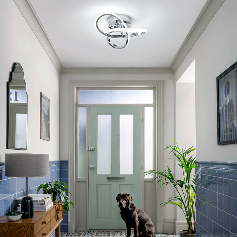 Modern Led Ceiling Light, Chrome