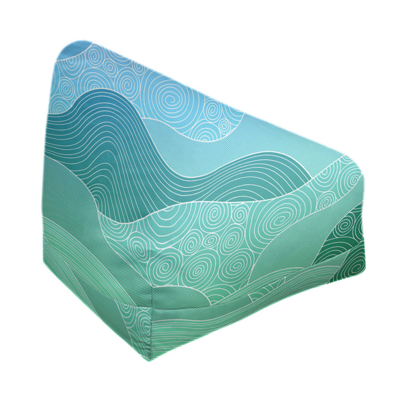 Grande housse de sac en mélange de polyester Hand, Pas de bourre, Mélange de polyester bleu / vert