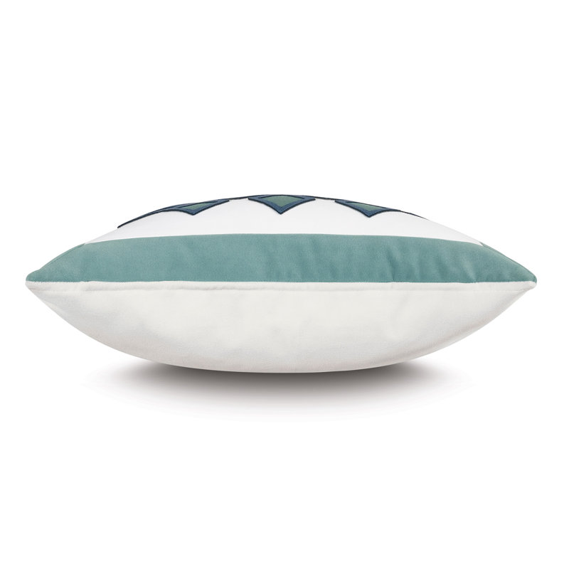 Amu Geometric Square Indoor / Outdoor Pillow Cover & Insert, Mint