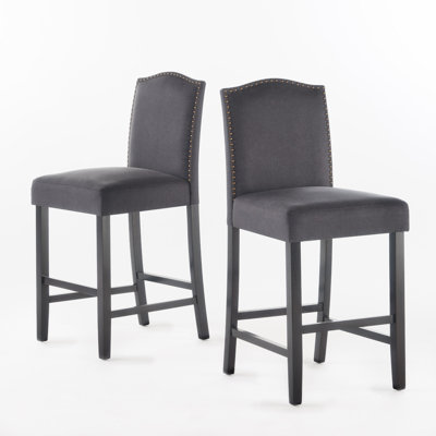 Ensemble de 2 tabourets de comptoir en cuir Aizayah