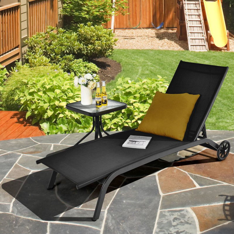 Lasonja Reclining Single Chaise, Black