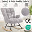 Teddy Velvet, Foam, Iron, Wood Rocking Chair
