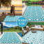 Tapis d'extérieur imperméable 5 pi x 8 pi réversible pour patio