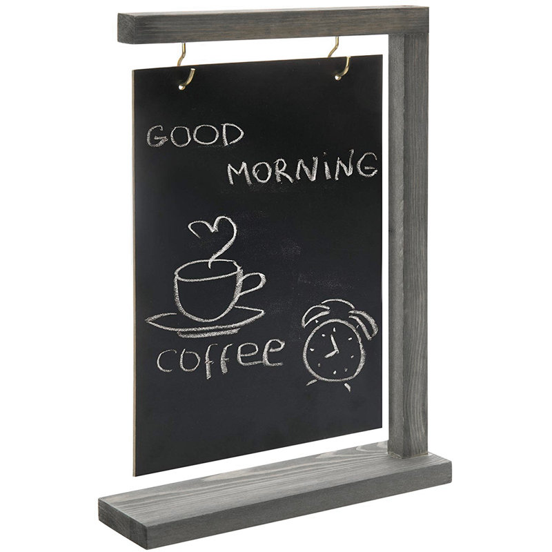 Tabletop Wood Sign Stand Chalkboard