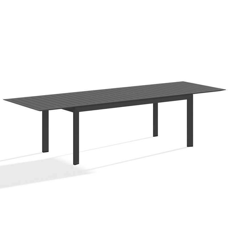 Table de salle à manger d'extérieur Calliana, Gris, 121"