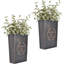 Ensemble de 2 pots de fleurs rustiques en métal pour maison de campagne