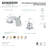 Kingston Brass Victorian Two-Handle 3-Hole Deck Mount Mini-Widespread Bathroom Faucet with Plastic Pop-Up-28237224
