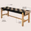 Banc intérieur / extérieur en corde tressée de style bohémien noir et beige 47 po Denis-532082079