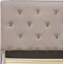 Ensemble de lit très grand 3 pièces - Lit plateforme capitonné - Tête de lit tapissier en velours taupe brun et table de chevet à finition jacobine-2109871681-2109871682