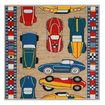 Tapis beige lavable à la machine