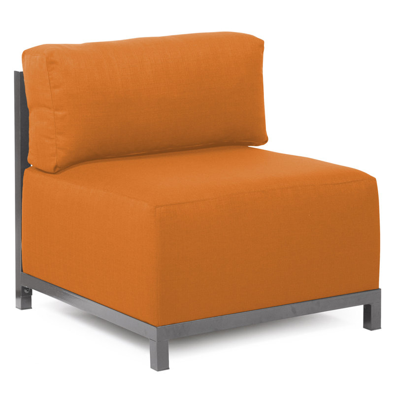 Woodsen Upholstered Slipper Chair, Polyester - Sterling Charcoal, Titanium