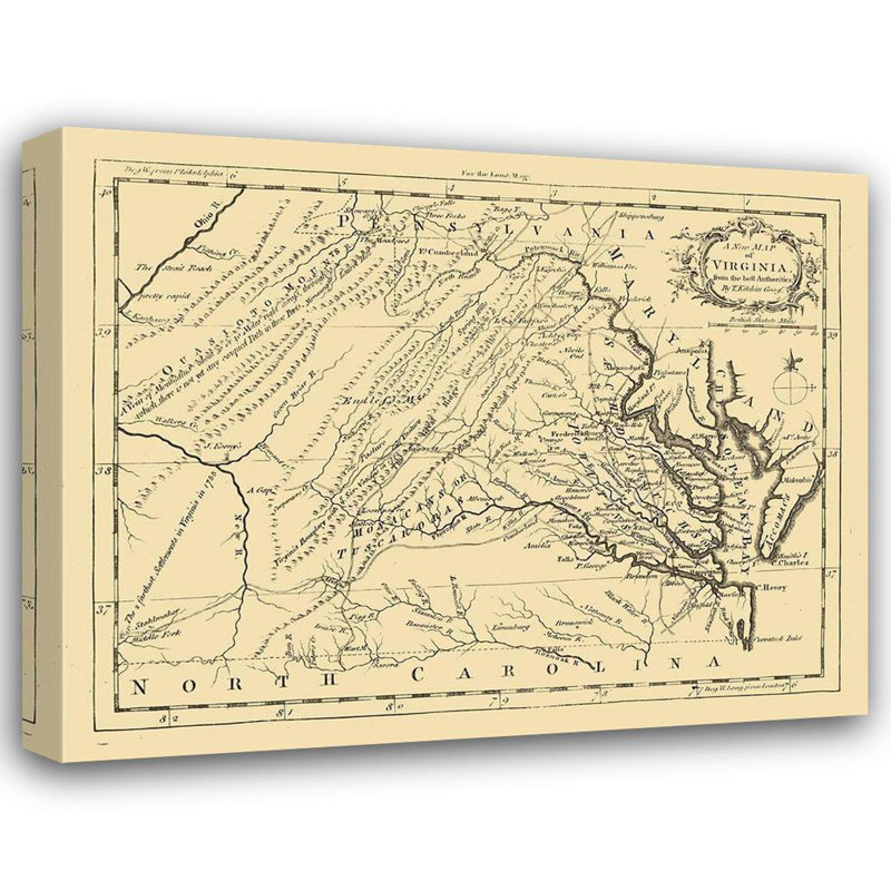Art sur toile tendu avec Alcott Hill® Kitchin Gallery: Virginia - 1761 VAST0006, H 36 po x l 44 po