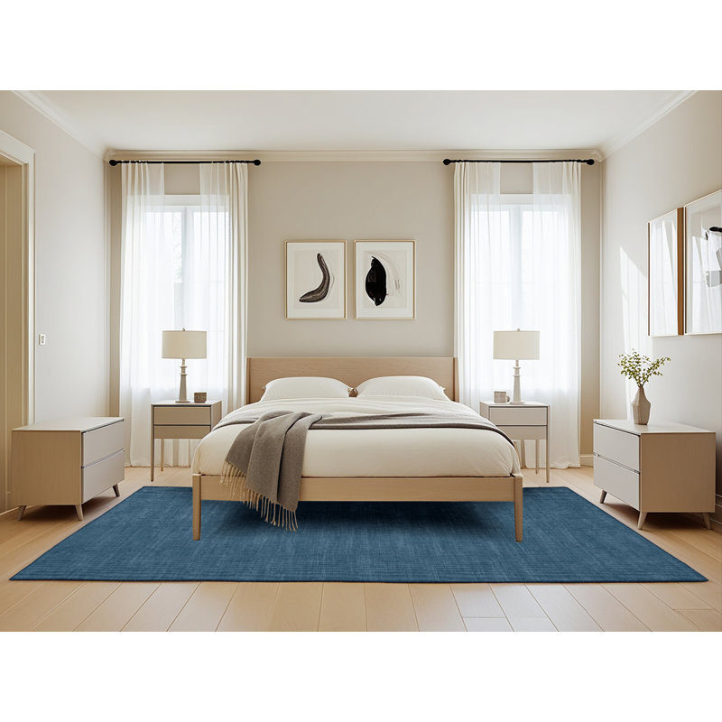Machine Washable Solid Gray Area Rug, Rectangle 5' x 8'