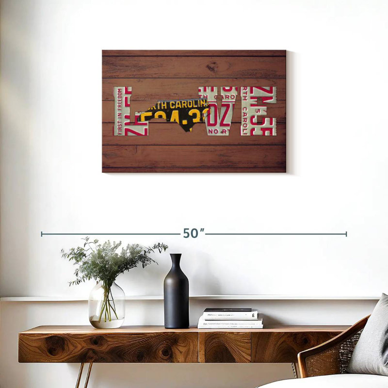 Tergel NC State Love, 20" H x 30" W
