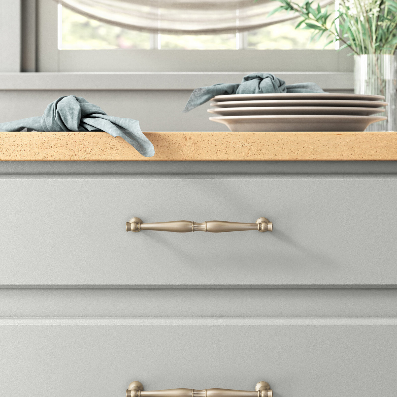Crawford Bar Cabinet Pull, Golden Champage, 6.31"