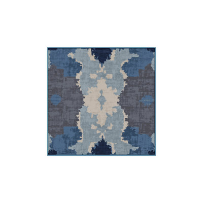 Tapis bleu lavable à la machine