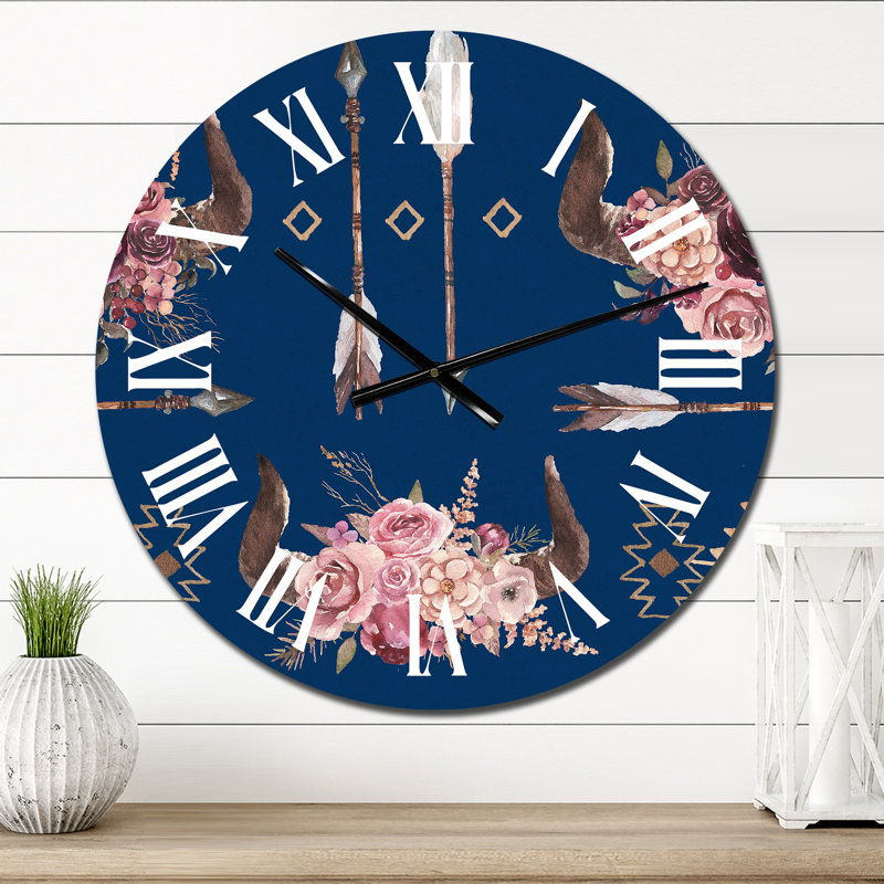 Horloge murale boho, Surdimensionné