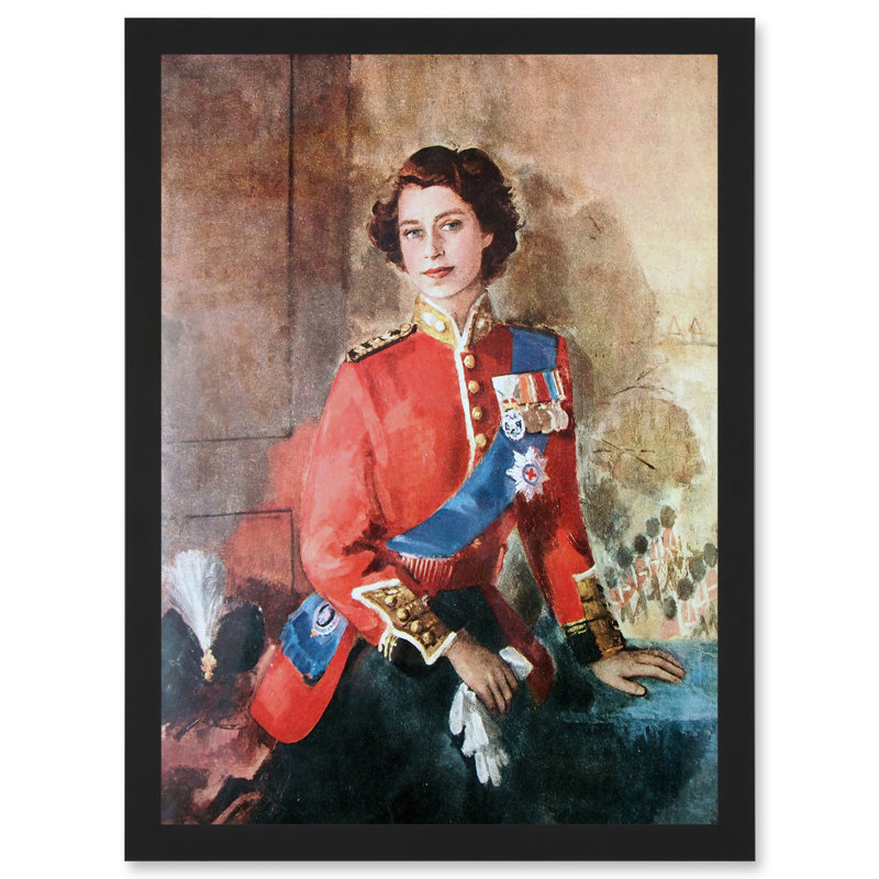 Painting Kanelba Queen Elizabeth II England - Single Picture Frame Print