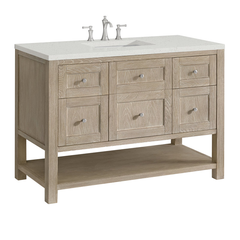 Breckenridge 48'' W Single Vanity, 8" Widespread, Lime Delight, Whitewashed Oak