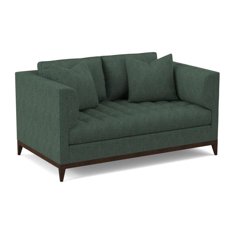 Paramount Loveseat, American Walnut, Kinsley Sky Viscose