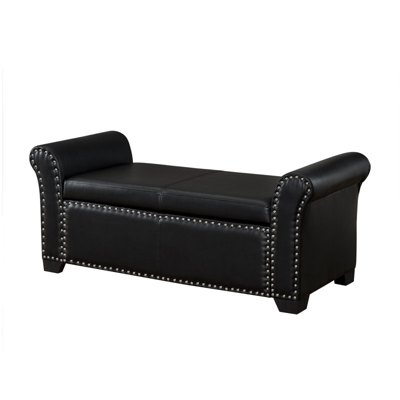 Banc de rangement Ziemer, Noir