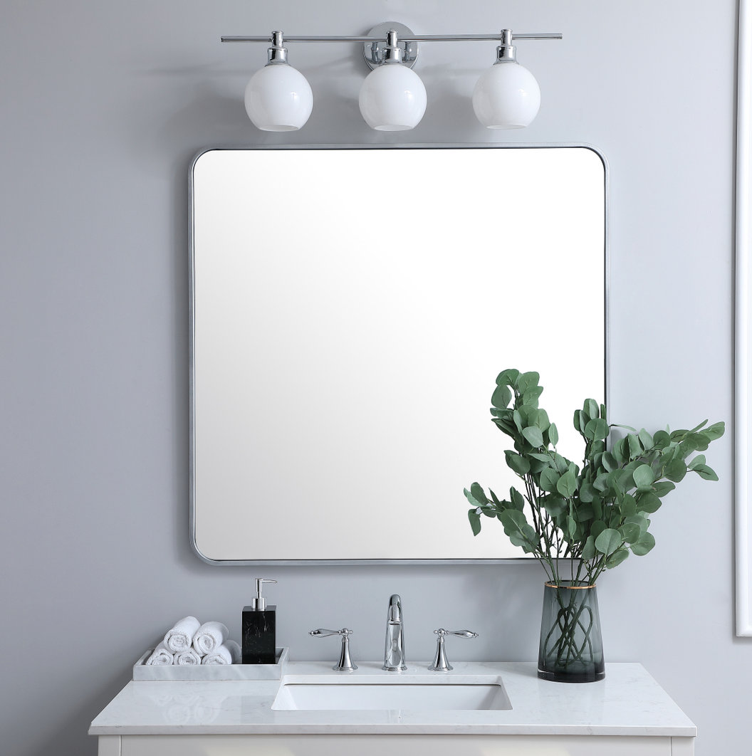 Sabine Accent Mirror, Silver, 36" x 36"