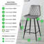 Palermo Velvet Modern Quilted Kitchen Breakfast Bar Stools - Upholstered Design-93721771-93721779