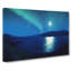 Full Moon During The Northern Lights - Wrapped Canvas Painting-55364021