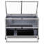 Cage à hamster gris, enceinte en bois avec tunnels, plateau amovible, roulettes, façade et plateau ouverts, conçu pour une cage de bien-être en gris