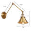 Applique murale à bras articulé en métal, applique en laiton coulé, lampe murale câblée pour salle de bain, salon, cuisine (ensemble de 2)-122441804