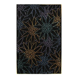 Floral Area Rug in Black