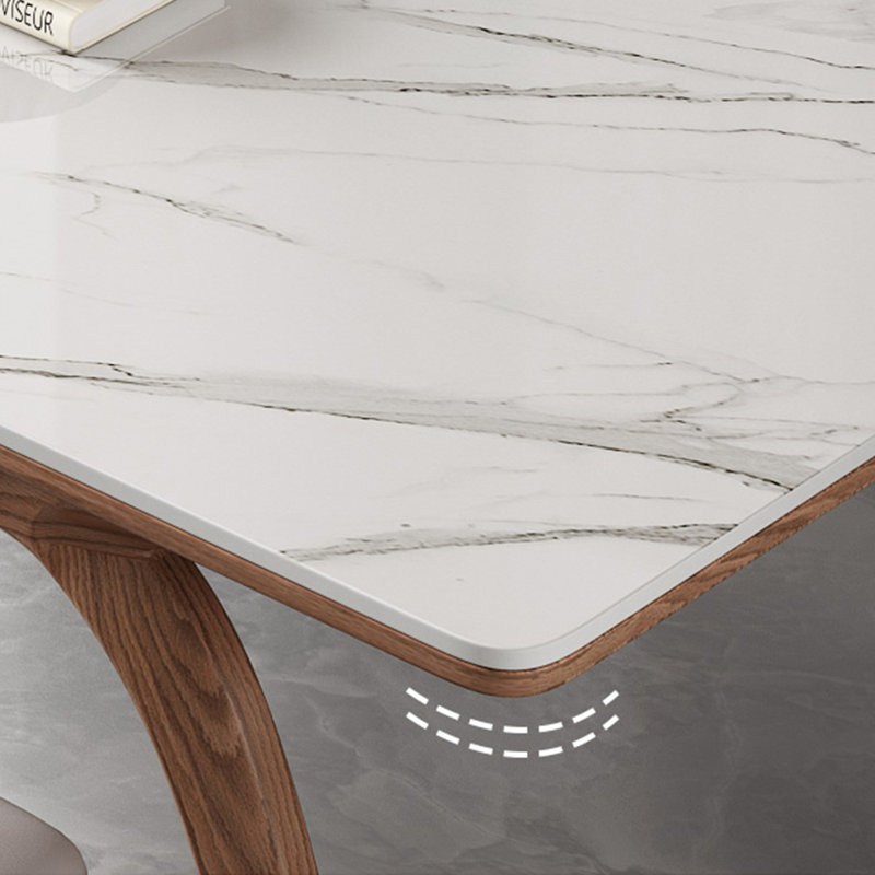 Ensemble de table de salle à manger rectangulaire moderne français, H 29,9 po x L 63 po x l 31,5 po