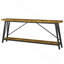 Très longue table de canapé industrielle, parfaite pour le couloir et le décor du salon avec un grand espace de présentation