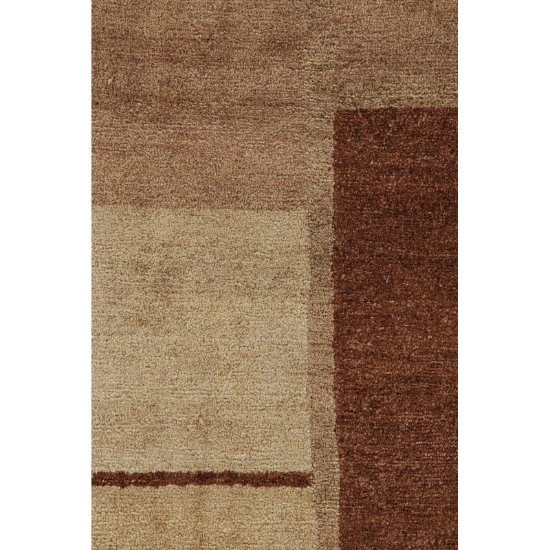 Rug & Kilim’S Modern Cubist Style Rug With Beige-Brown Geometric Patterns