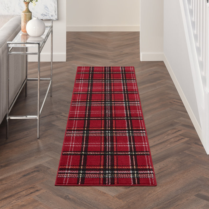 Huntur Plaid Indoor Rug, Runner 2'3" x 7'6"