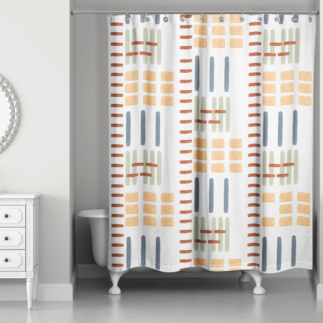 Geometric Shower Curtain George Oliver