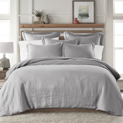 Washed Linen Lt. Grey Full/Queen Duvet Cover