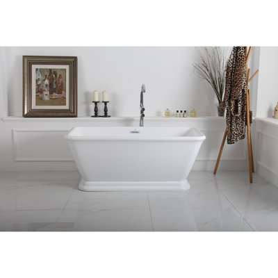 Baignoire de trempage à socle 60 po x 28 po Aqua Eden