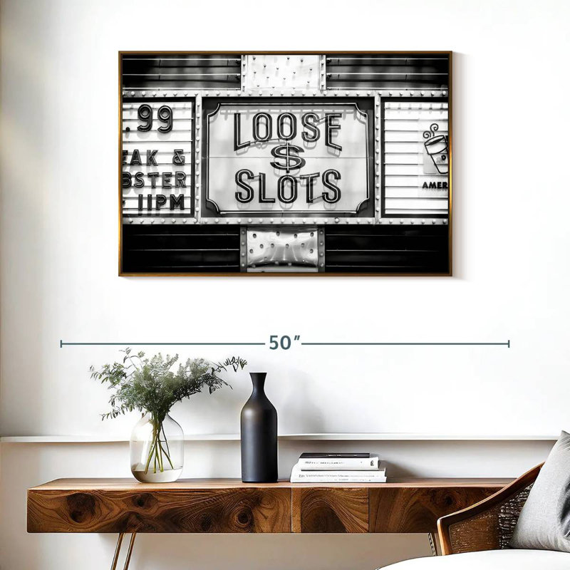 Loose Dollar Machines à sous, Cadre flottant doré, 37 po x 25 po