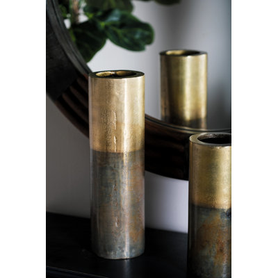 Vase de table rustique en aluminium