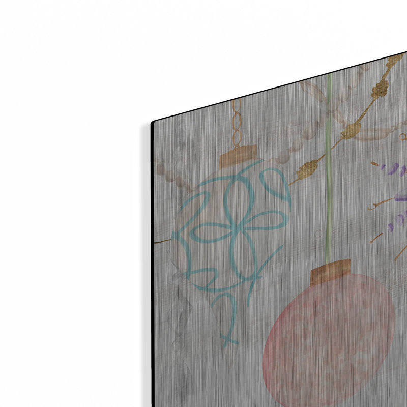  «Elegant Ornaments 2» par Annie Warren, art mural en métal, 12 po x 12 po, H 12 po x l 12 po