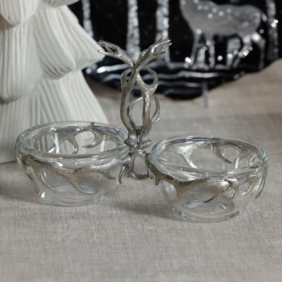 Barnstable Pewter & Glass Condiment Set