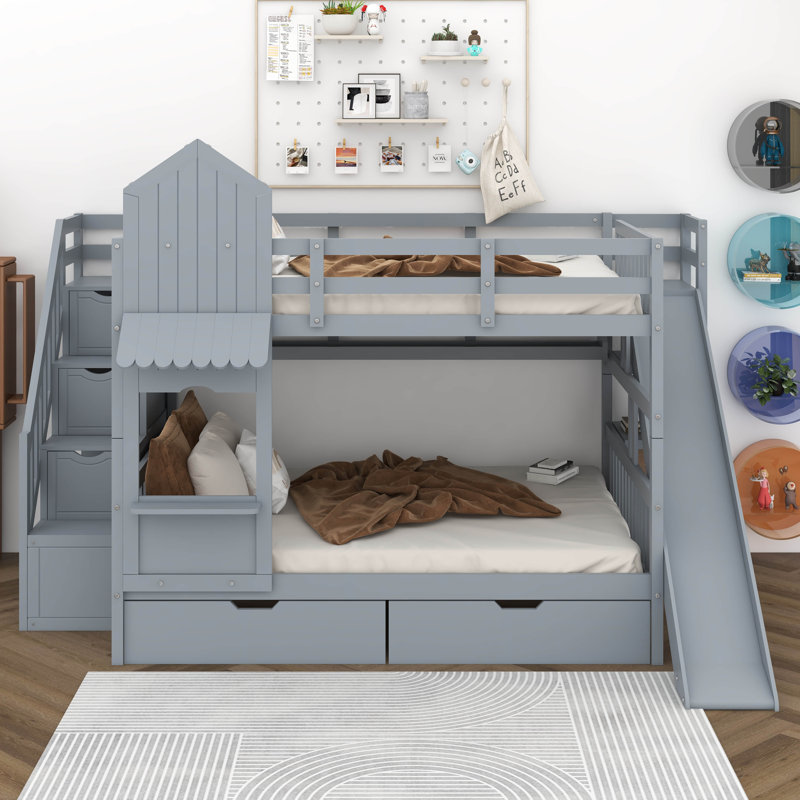 Lit pour enfant Chelchowska, Gris