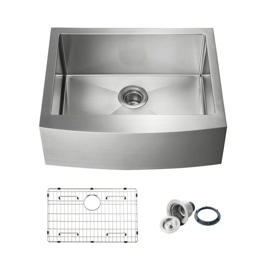 27'' L Farmhouse / Apron Single Bowl Stainless Steel Kitchen Sink KIBI