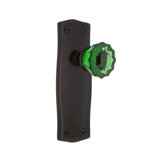 Prairie Plate with Crystal Emerald Door Knob