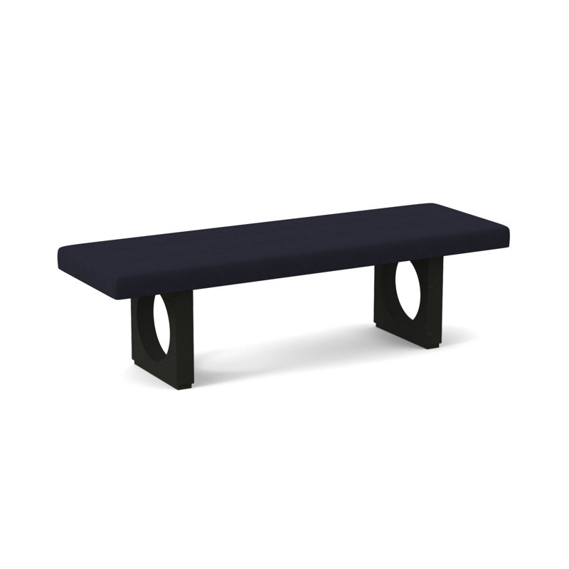 Void Upholstered Bench, Espresso, Venice Navy