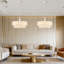 Luminaire suspendu cylindrique blanc vieilli 5 lumières Farmhouse Chandelier