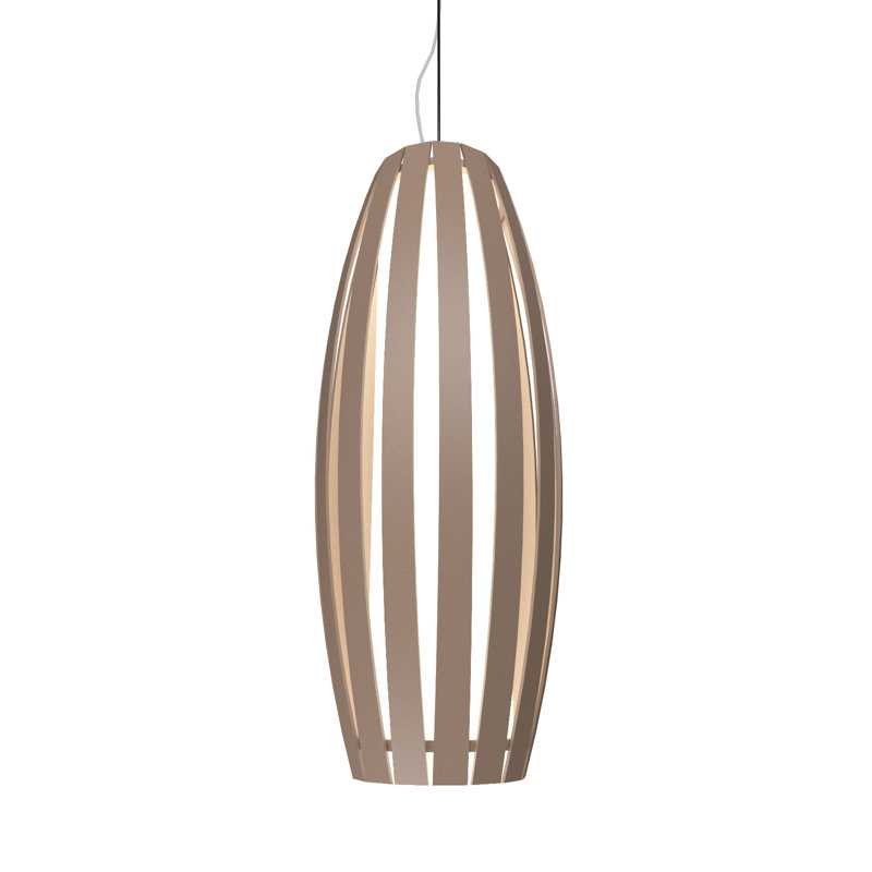 1 - Light Pendant, American Walnut, 27.69" H x 9.56" W x 9.56" D