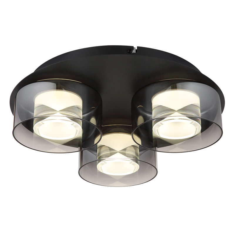 Davada LED Flush Mount, Matt black